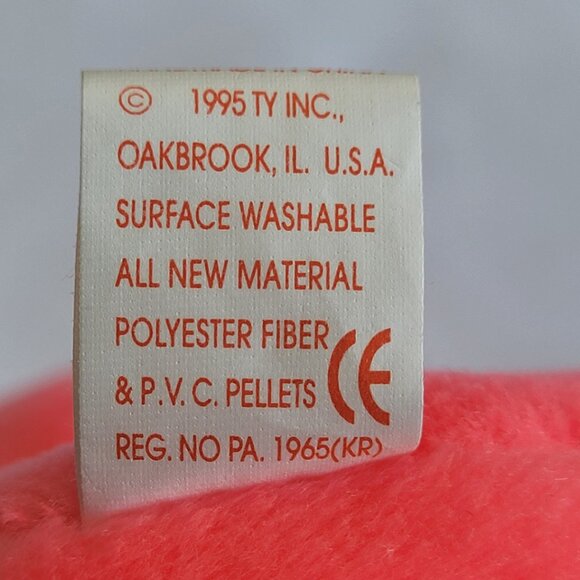 Ty Beanie Baby "Pinky" The Flamingo - Vintage with PVC Pellet Tag Retired 1998 - Picture 7 of 7